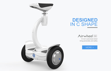 First-hand view of Airwheel S8 double-wheels electric scooter